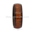 New arrival black titanium and wood rings for men,wood inlay rings for men